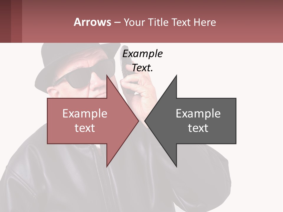 A Man In A Hat And Sunglasses Talking On A Cell Phone PowerPoint Template
