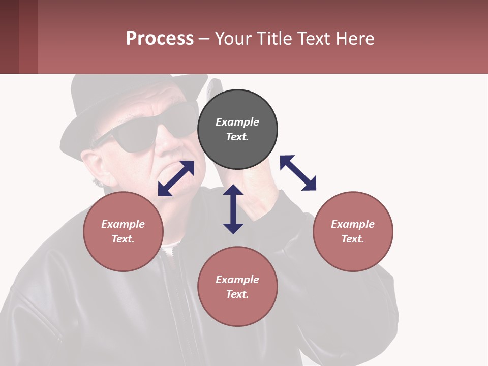 A Man In A Hat And Sunglasses Talking On A Cell Phone PowerPoint Template