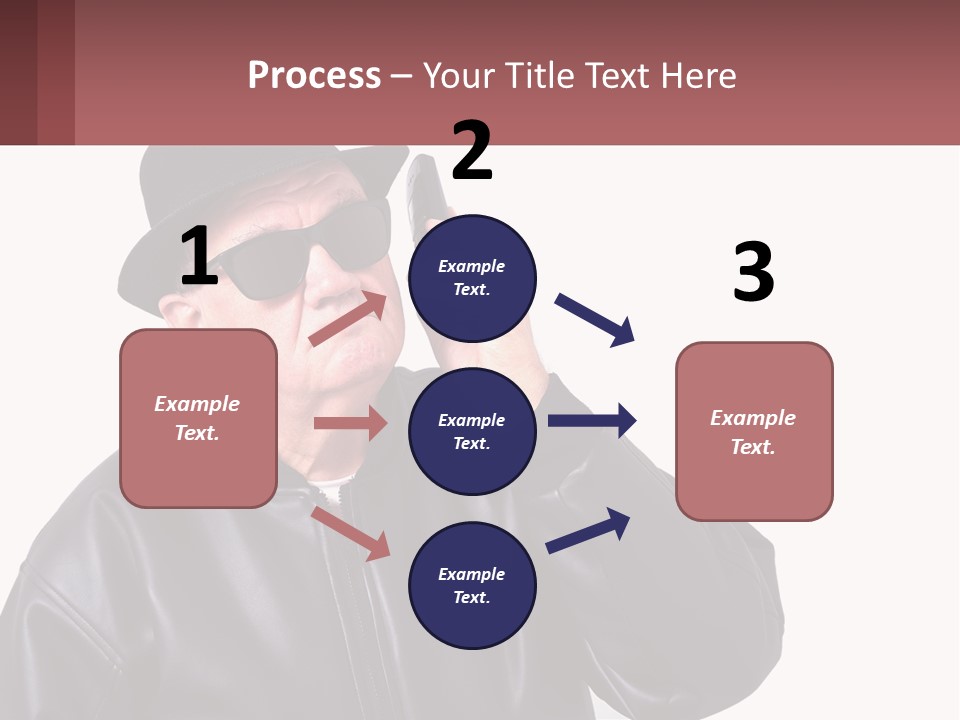 A Man In A Hat And Sunglasses Talking On A Cell Phone PowerPoint Template