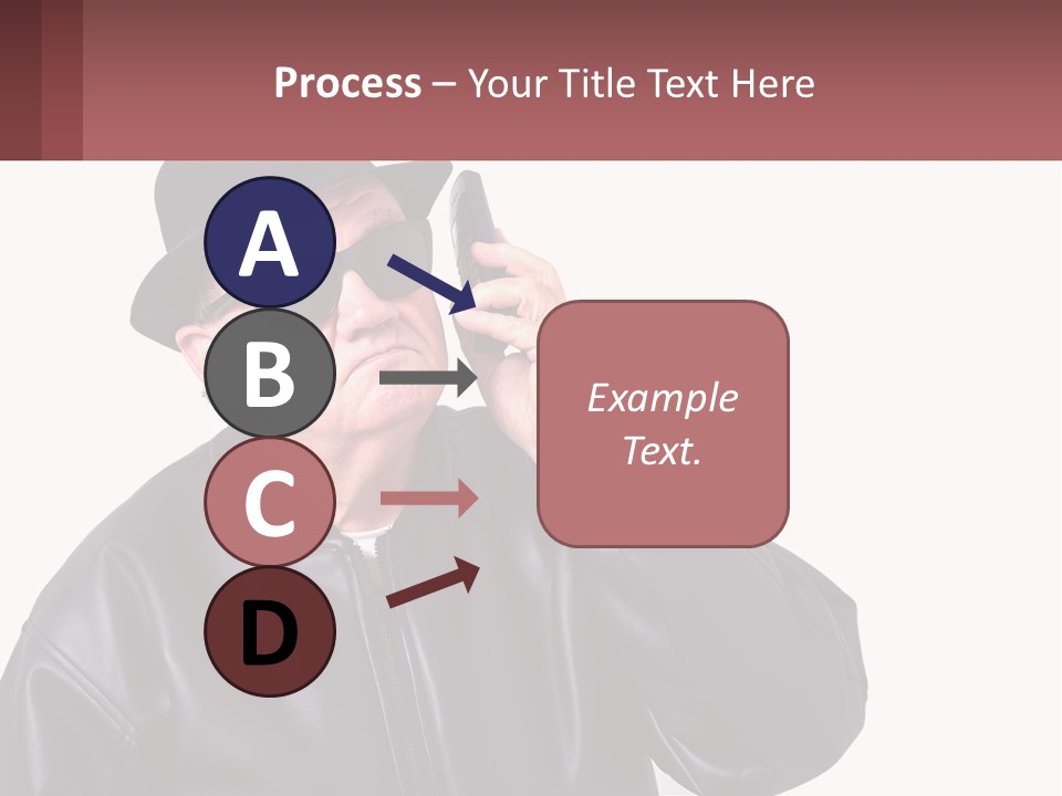 A Man In A Hat And Sunglasses Talking On A Cell Phone PowerPoint Template