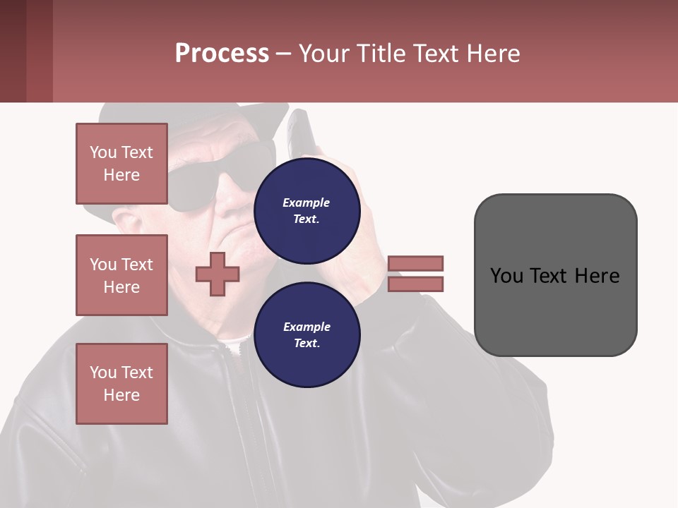 A Man In A Hat And Sunglasses Talking On A Cell Phone PowerPoint Template