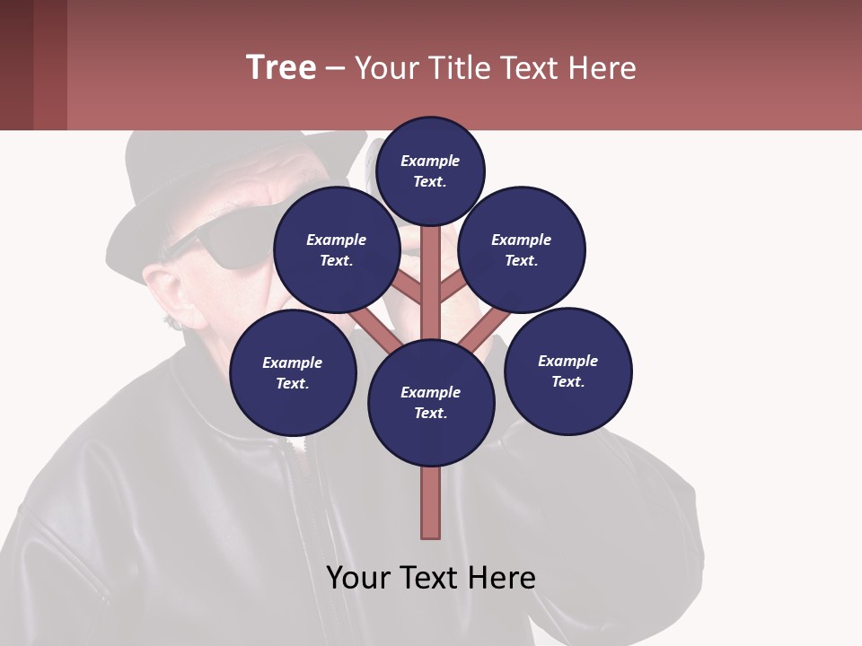 A Man In A Hat And Sunglasses Talking On A Cell Phone PowerPoint Template