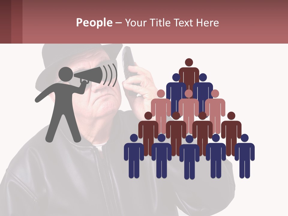 A Man In A Hat And Sunglasses Talking On A Cell Phone PowerPoint Template