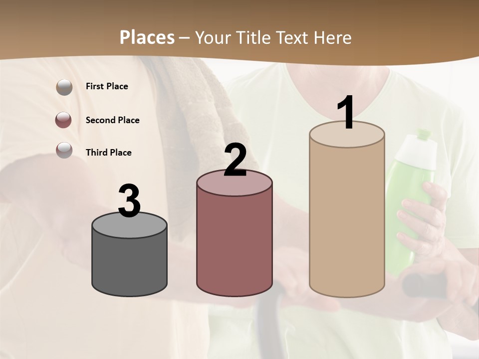 A Man And Woman Riding A Stationary Exercise Bike PowerPoint Template