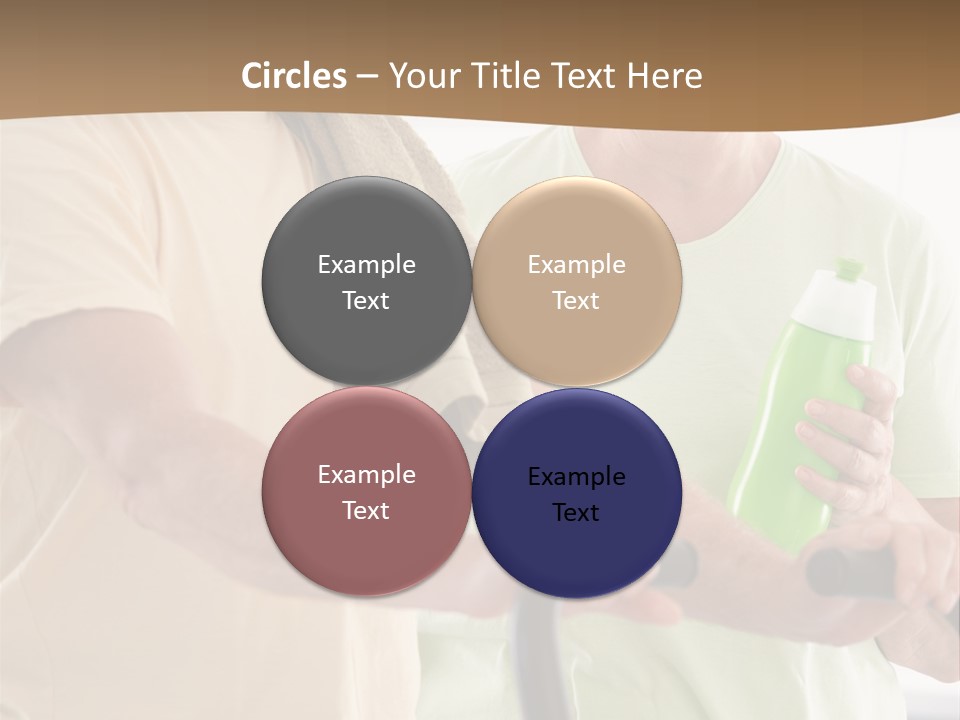 A Man And Woman Riding A Stationary Exercise Bike PowerPoint Template