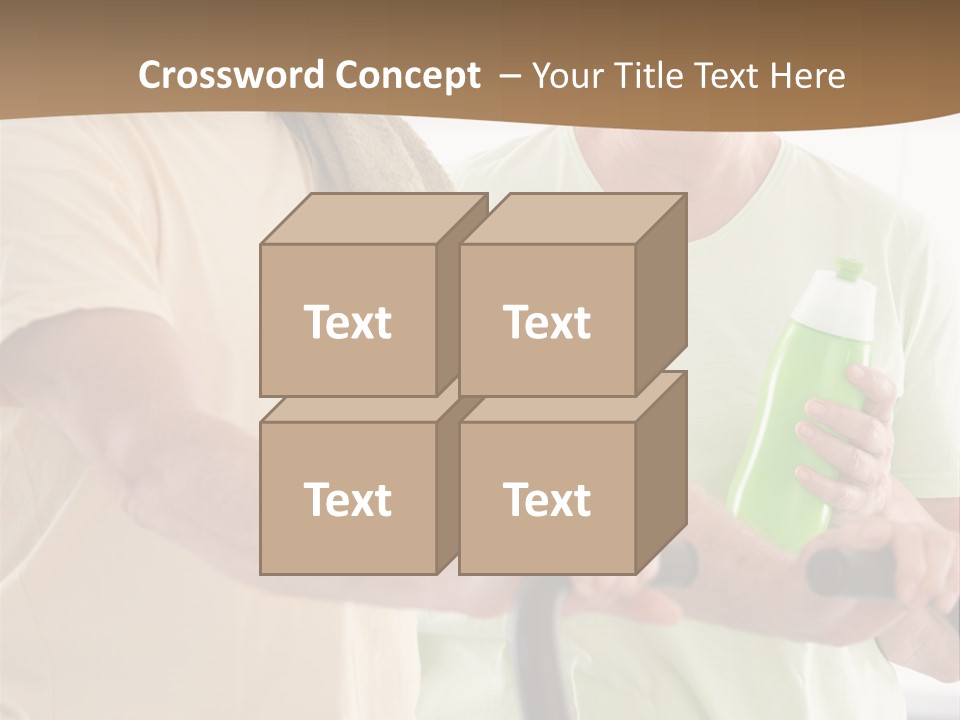 A Man And Woman Riding A Stationary Exercise Bike PowerPoint Template