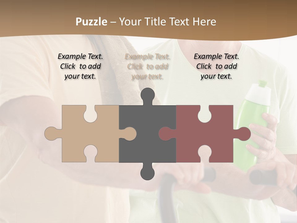 A Man And Woman Riding A Stationary Exercise Bike PowerPoint Template