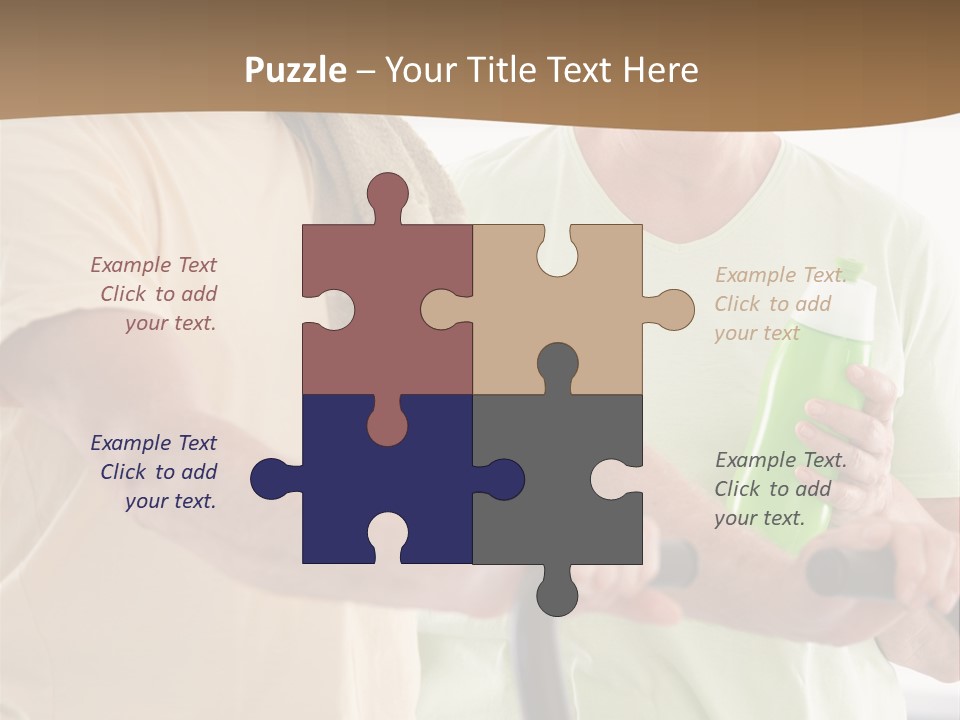 A Man And Woman Riding A Stationary Exercise Bike PowerPoint Template