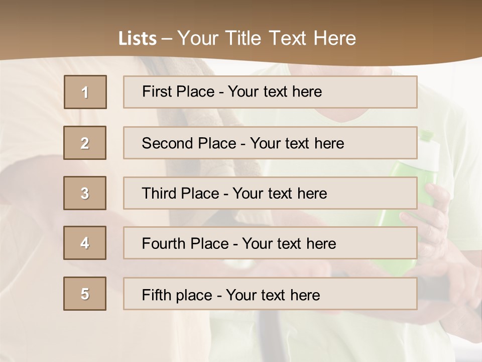 A Man And Woman Riding A Stationary Exercise Bike PowerPoint Template