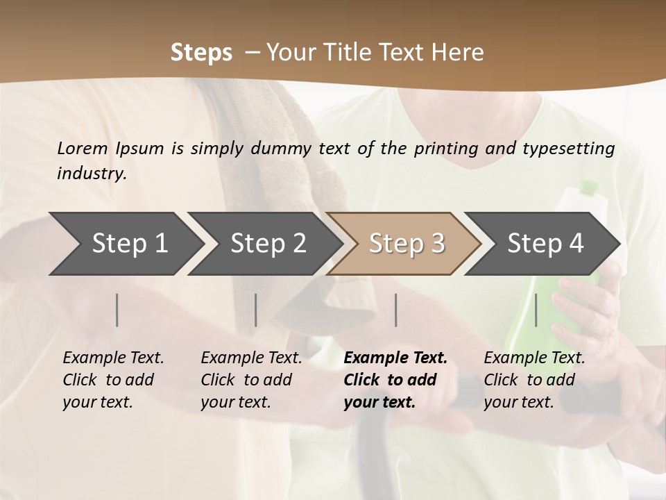 A Man And Woman Riding A Stationary Exercise Bike PowerPoint Template