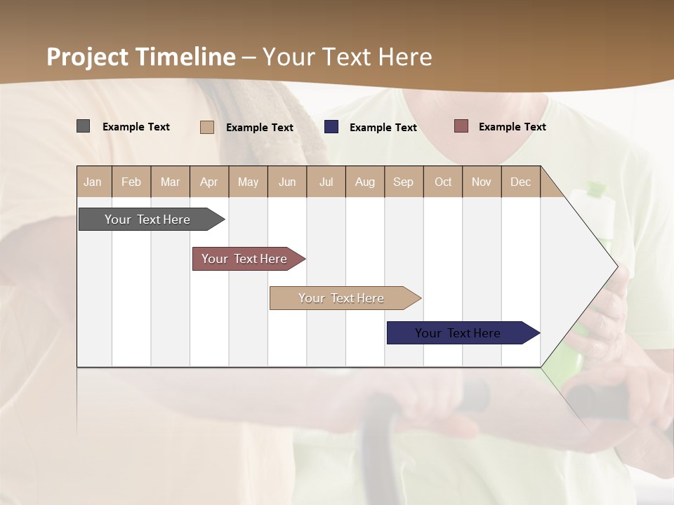 A Man And Woman Riding A Stationary Exercise Bike PowerPoint Template