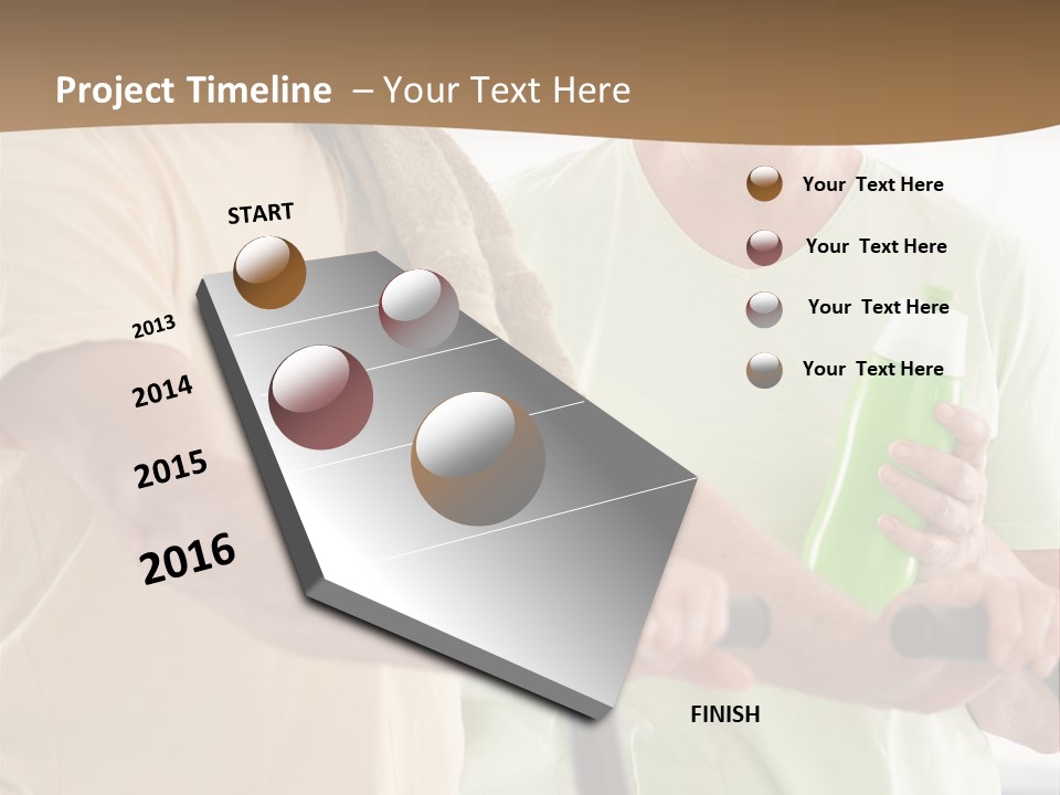 A Man And Woman Riding A Stationary Exercise Bike PowerPoint Template