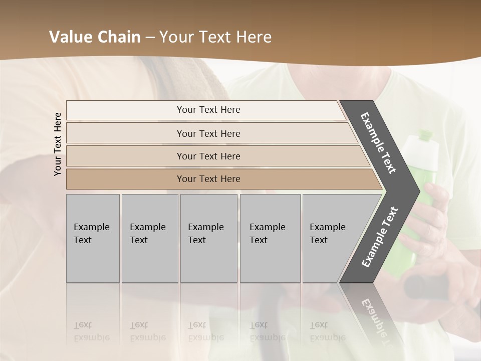 A Man And Woman Riding A Stationary Exercise Bike PowerPoint Template