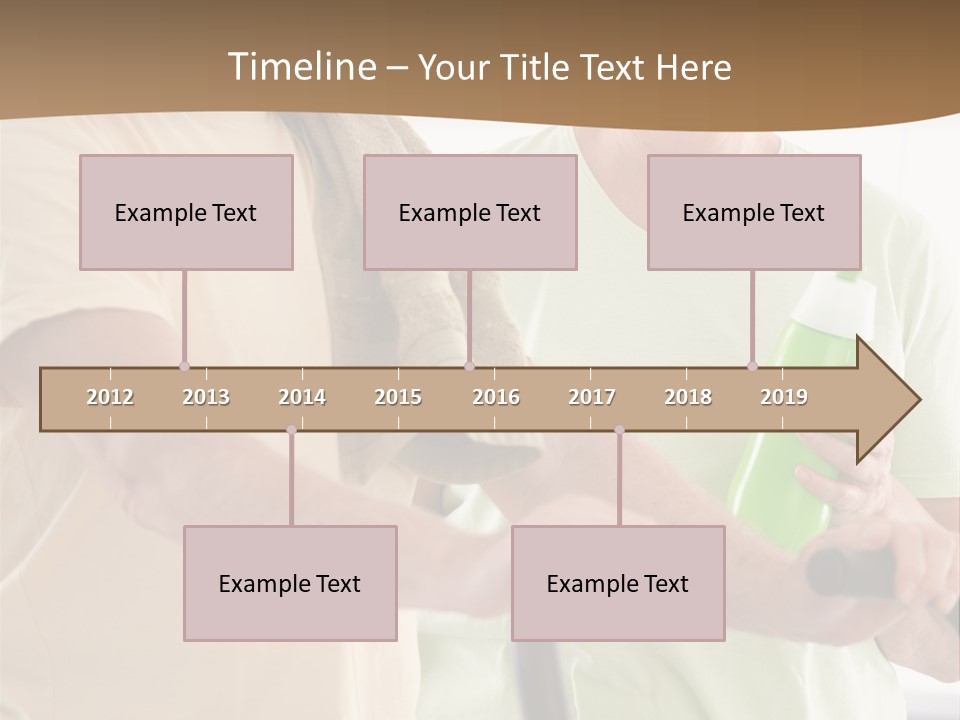 A Man And Woman Riding A Stationary Exercise Bike PowerPoint Template