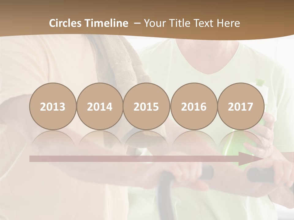 A Man And Woman Riding A Stationary Exercise Bike PowerPoint Template