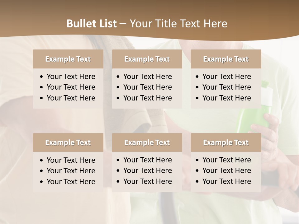 A Man And Woman Riding A Stationary Exercise Bike PowerPoint Template