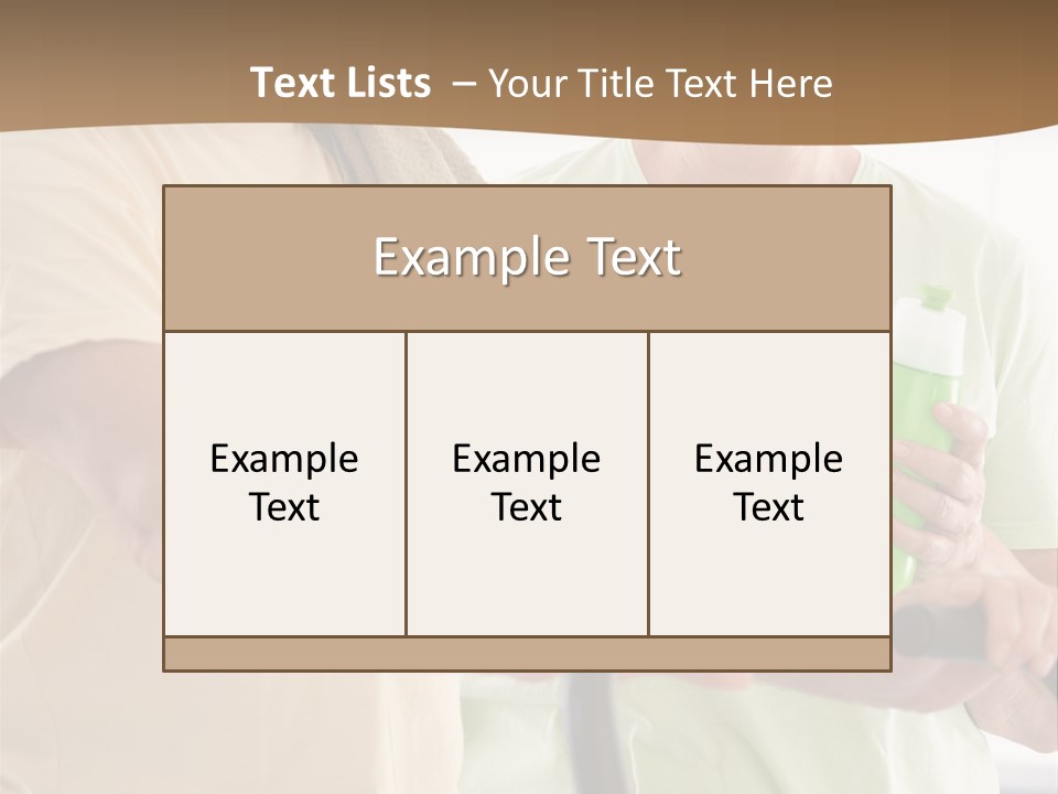 A Man And Woman Riding A Stationary Exercise Bike PowerPoint Template