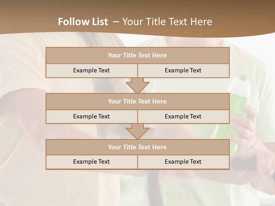 A Man And Woman Riding A Stationary Exercise Bike PowerPoint Template