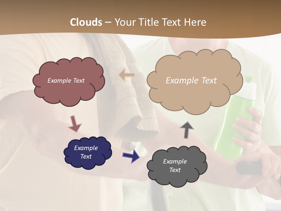 A Man And Woman Riding A Stationary Exercise Bike PowerPoint Template
