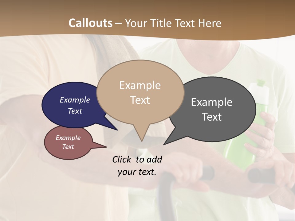 A Man And Woman Riding A Stationary Exercise Bike PowerPoint Template