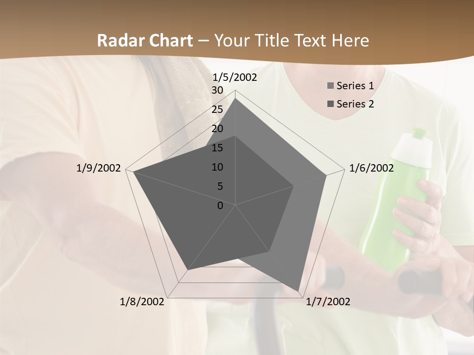 A Man And Woman Riding A Stationary Exercise Bike PowerPoint Template