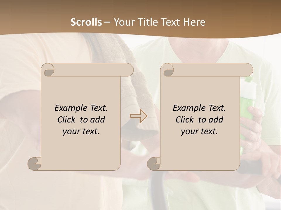 A Man And Woman Riding A Stationary Exercise Bike PowerPoint Template