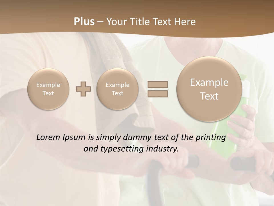 A Man And Woman Riding A Stationary Exercise Bike PowerPoint Template