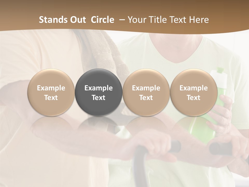 A Man And Woman Riding A Stationary Exercise Bike PowerPoint Template