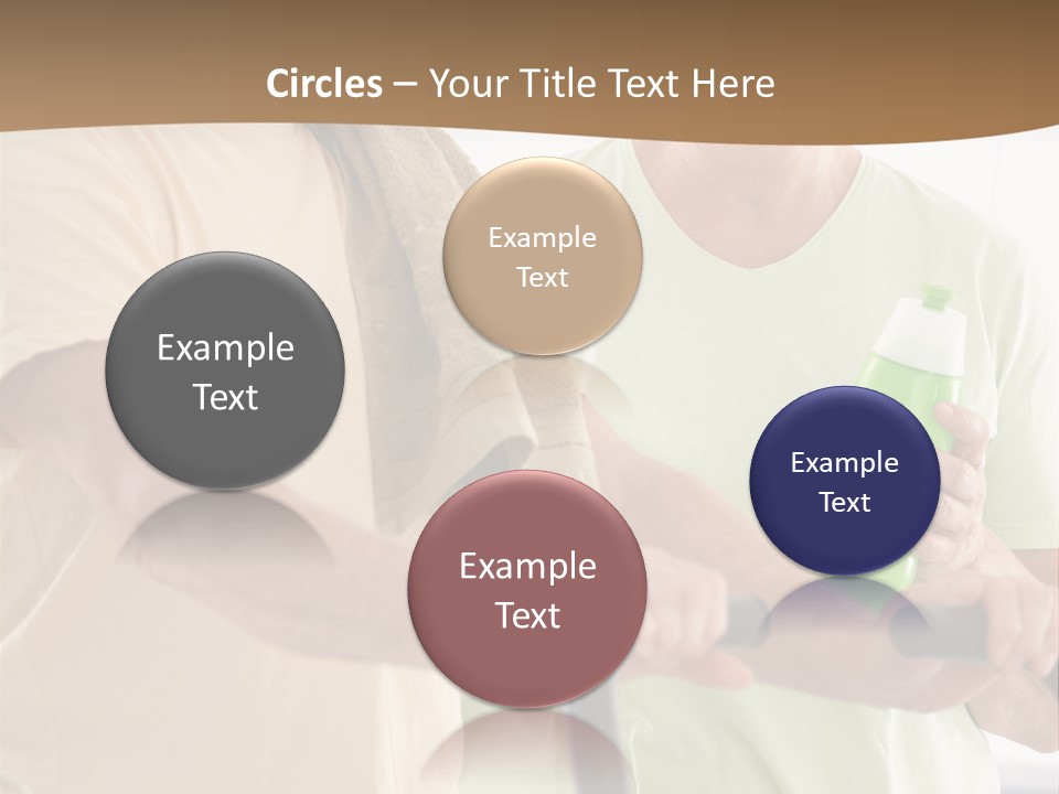 A Man And Woman Riding A Stationary Exercise Bike PowerPoint Template