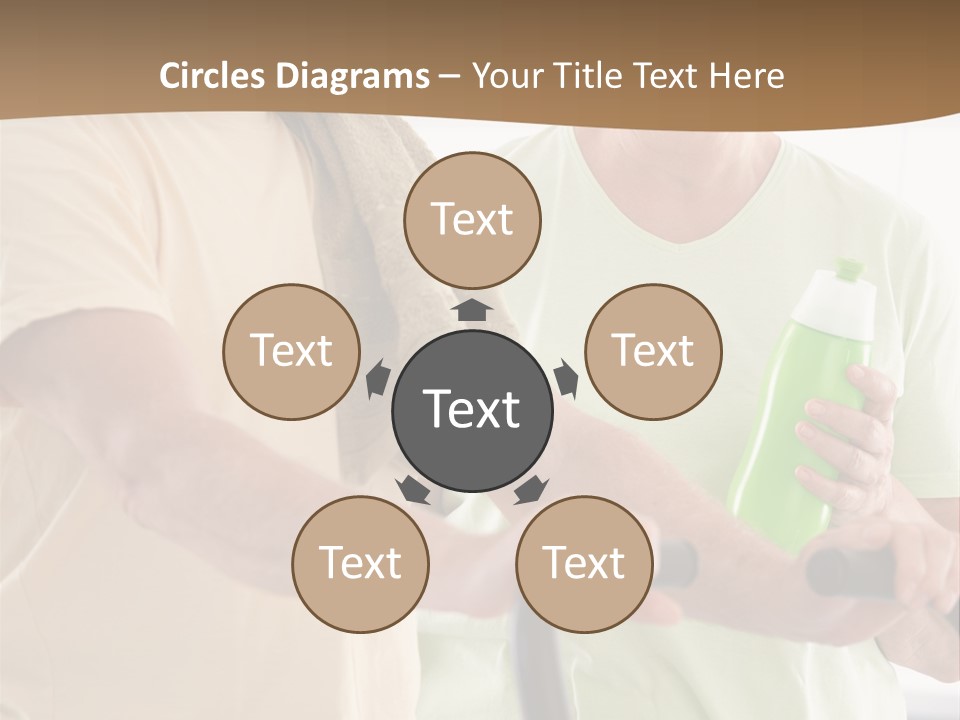 A Man And Woman Riding A Stationary Exercise Bike PowerPoint Template