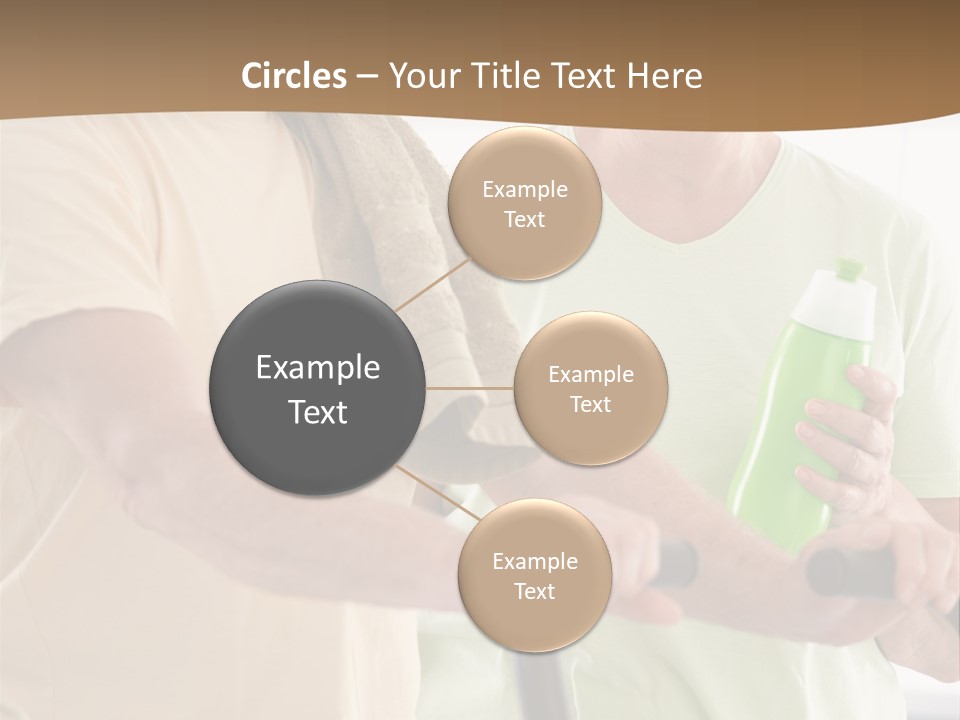 A Man And Woman Riding A Stationary Exercise Bike PowerPoint Template