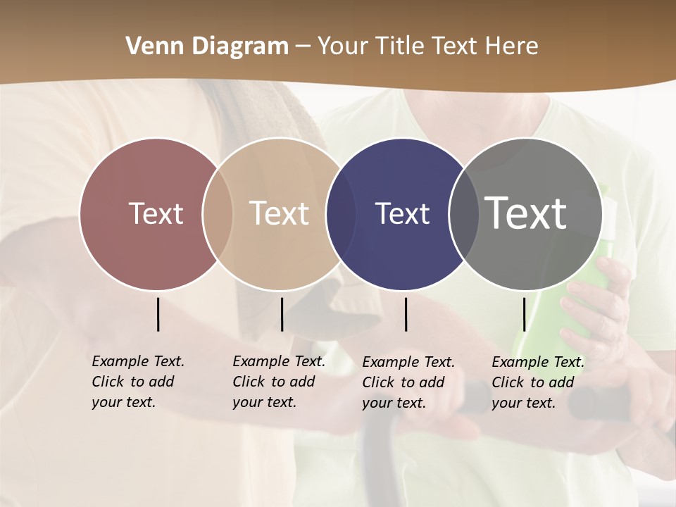 A Man And Woman Riding A Stationary Exercise Bike PowerPoint Template