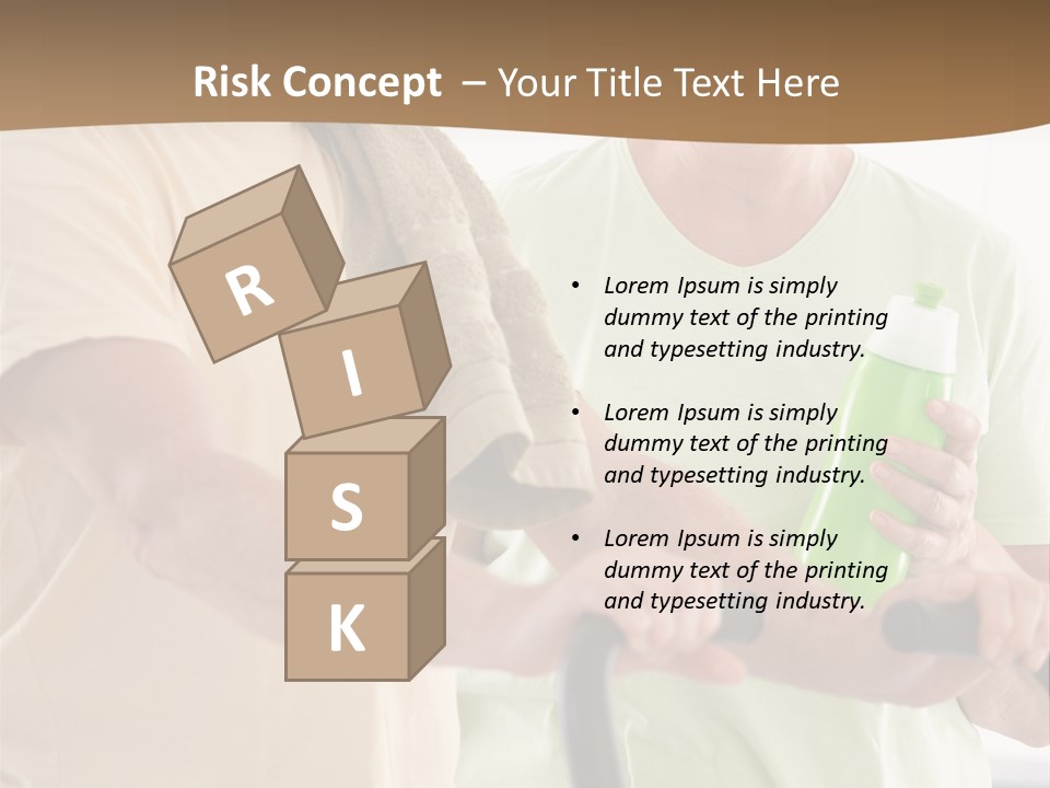 A Man And Woman Riding A Stationary Exercise Bike PowerPoint Template