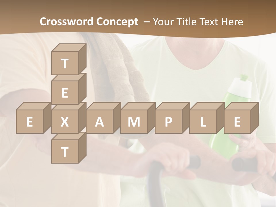 A Man And Woman Riding A Stationary Exercise Bike PowerPoint Template