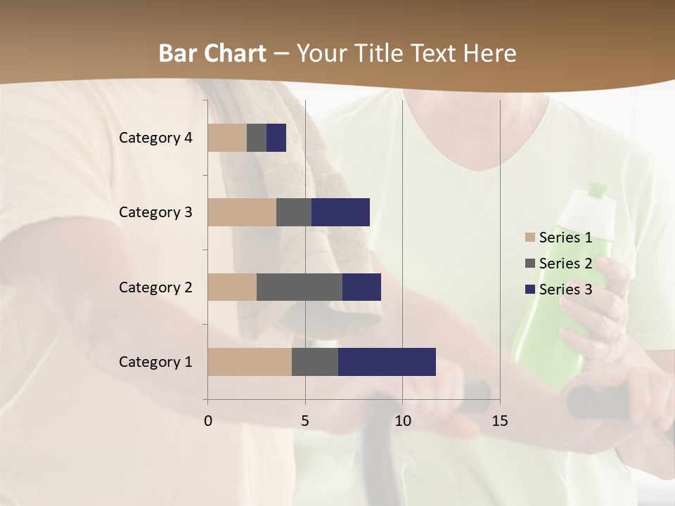 A Man And Woman Riding A Stationary Exercise Bike PowerPoint Template