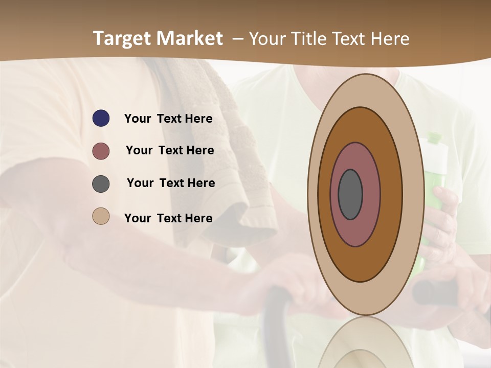 A Man And Woman Riding A Stationary Exercise Bike PowerPoint Template