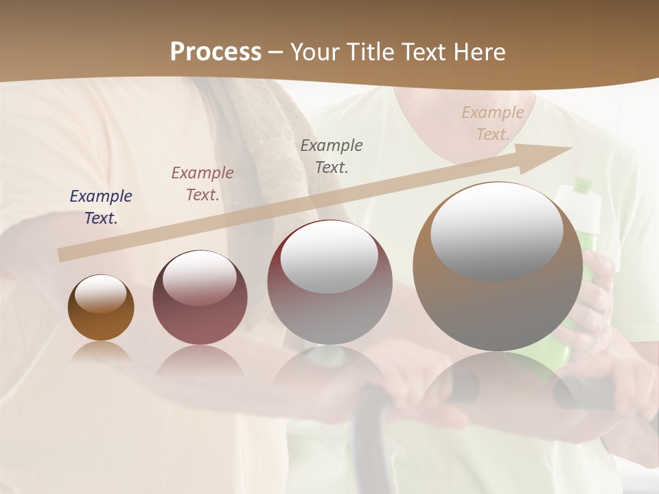 A Man And Woman Riding A Stationary Exercise Bike PowerPoint Template