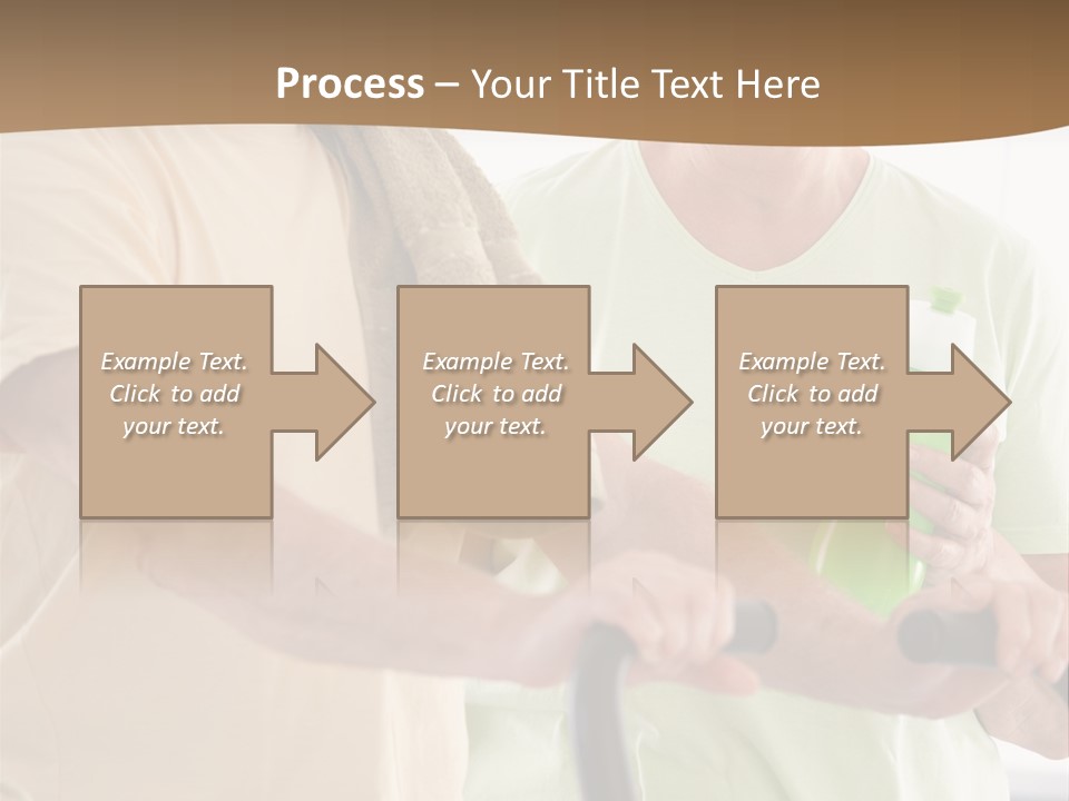 A Man And Woman Riding A Stationary Exercise Bike PowerPoint Template