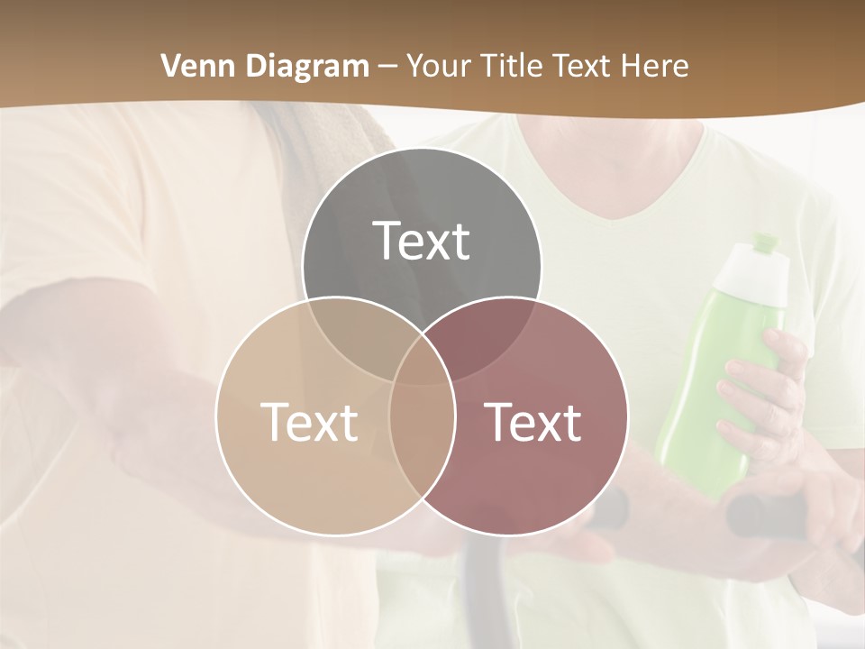 A Man And Woman Riding A Stationary Exercise Bike PowerPoint Template