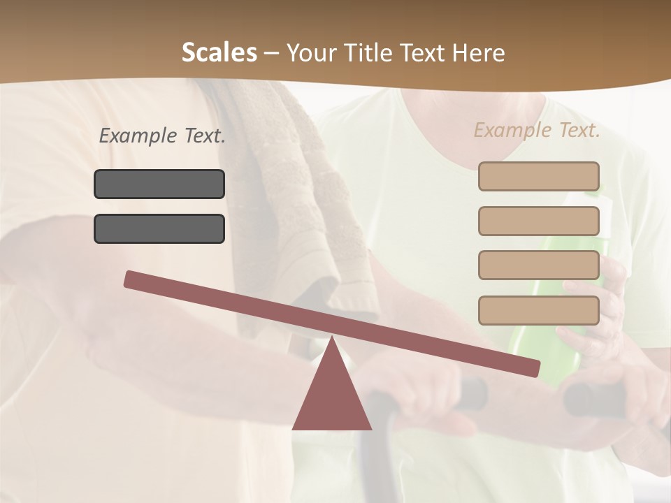 A Man And Woman Riding A Stationary Exercise Bike PowerPoint Template