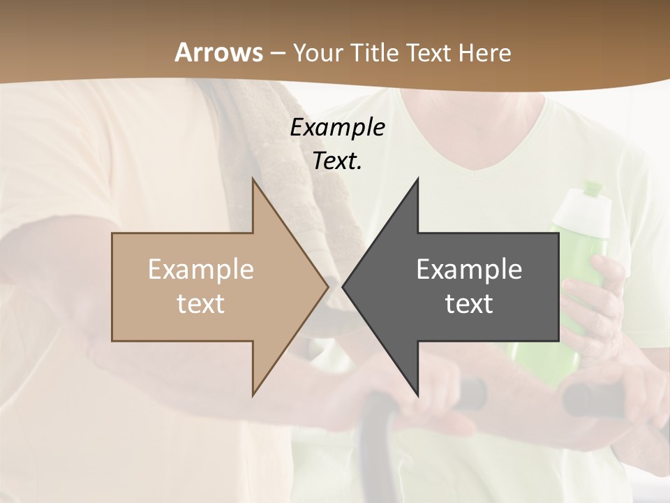 A Man And Woman Riding A Stationary Exercise Bike PowerPoint Template