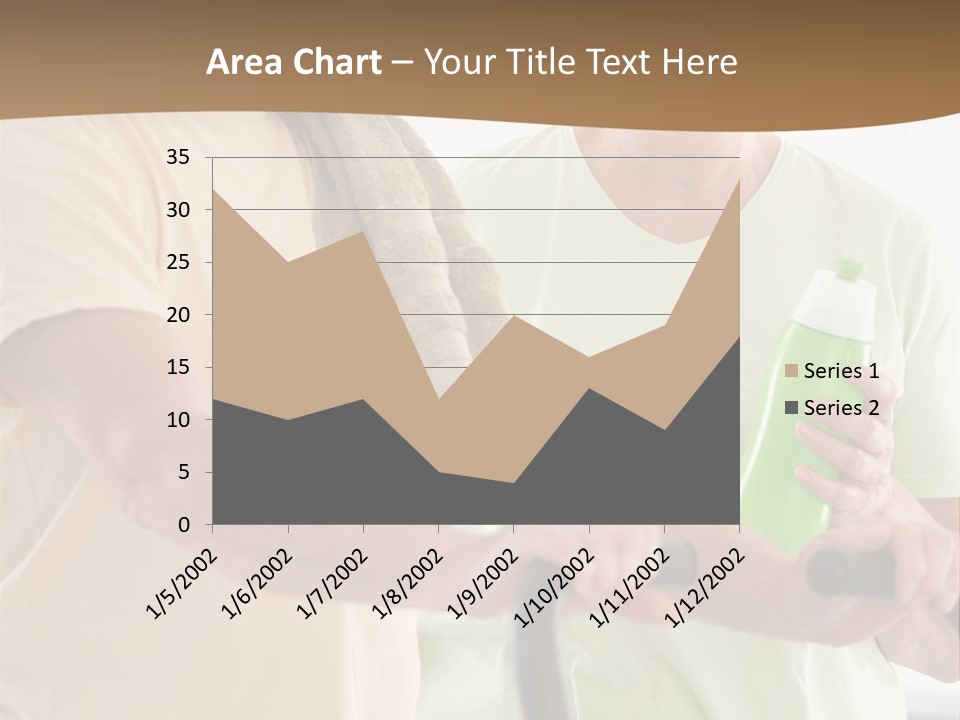 A Man And Woman Riding A Stationary Exercise Bike PowerPoint Template