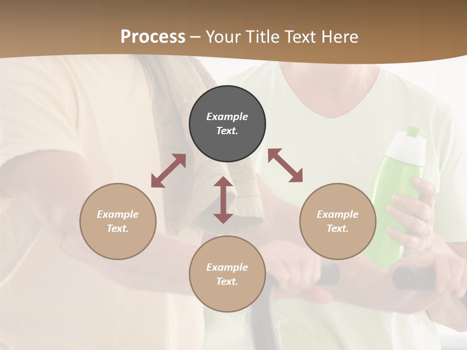 A Man And Woman Riding A Stationary Exercise Bike PowerPoint Template