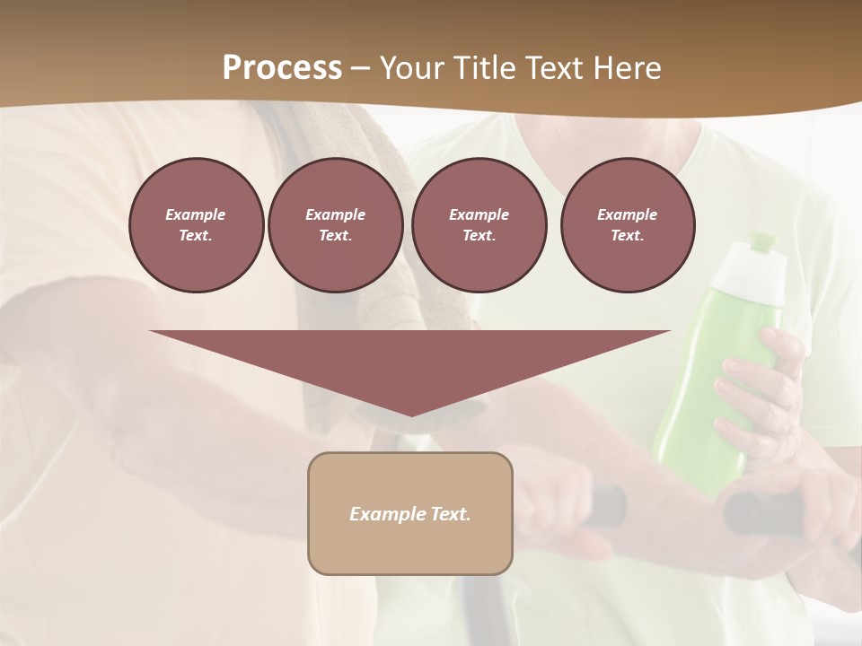 A Man And Woman Riding A Stationary Exercise Bike PowerPoint Template