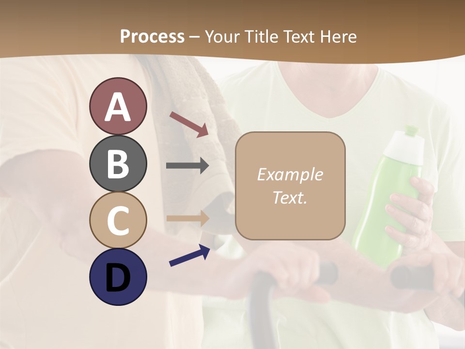 A Man And Woman Riding A Stationary Exercise Bike PowerPoint Template