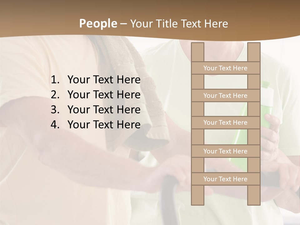 A Man And Woman Riding A Stationary Exercise Bike PowerPoint Template