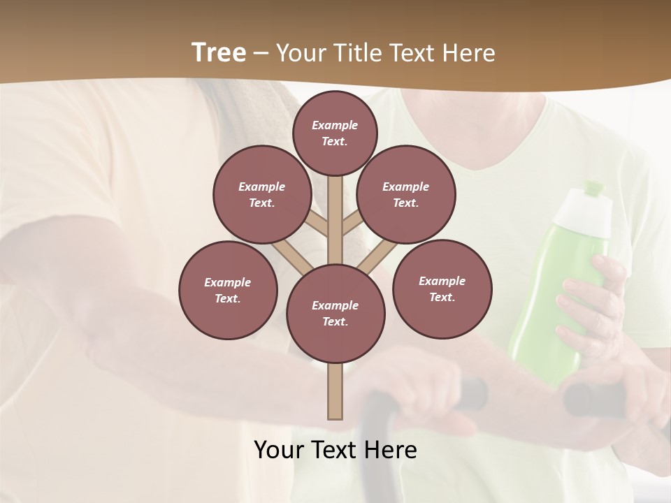 A Man And Woman Riding A Stationary Exercise Bike PowerPoint Template