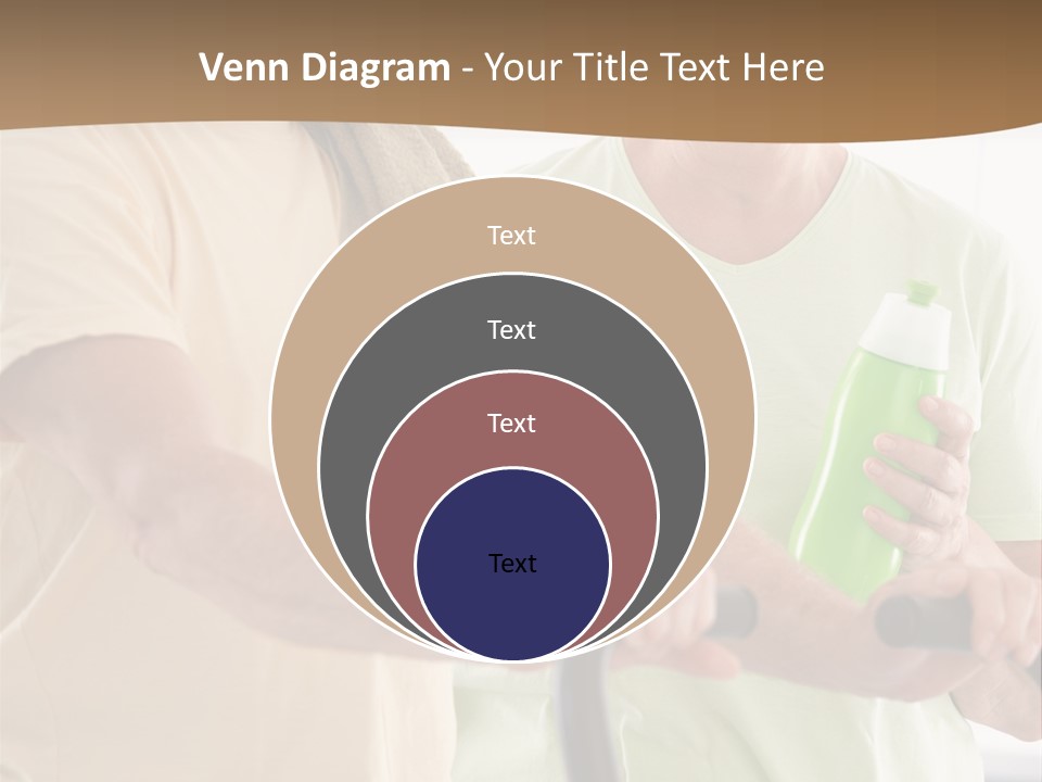 A Man And Woman Riding A Stationary Exercise Bike PowerPoint Template