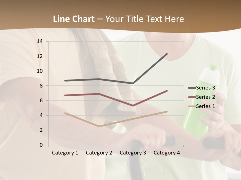 A Man And Woman Riding A Stationary Exercise Bike PowerPoint Template