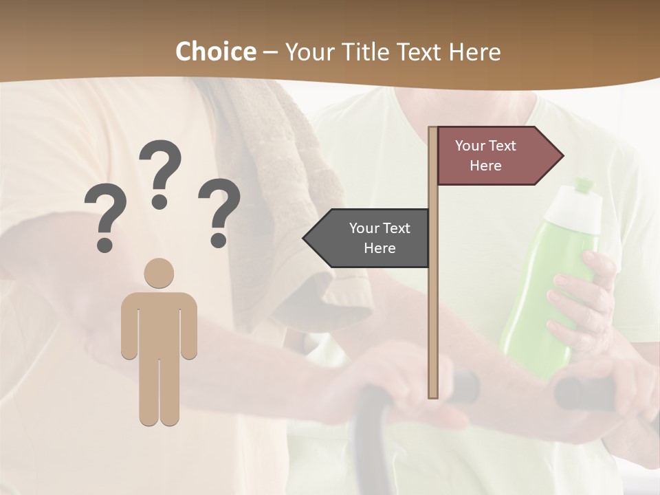 A Man And Woman Riding A Stationary Exercise Bike PowerPoint Template